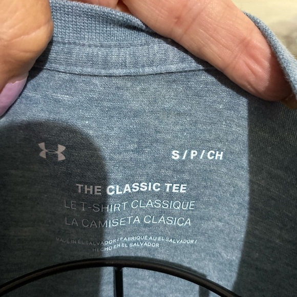 Under Armour size small blue green short sleeve tee with white graphics soft - Picture 5 of 6